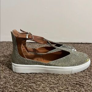 Silver Glitter Sandals